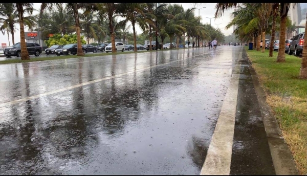 Moderate rains was experienced in most parts of Jeddah, the Bride of the Red Sea, on Saturday.