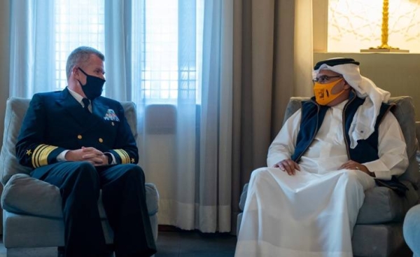 Bahrain’s Crown Prince Salman bin Hamad Al Khalifa, who is also the deputy supreme commander and prime minister, met on Monday with the Commander of the US Naval Forces Central Command, US 5th Fleet and Combined Maritime Forces, Vice Admiral Samuel Paparo, at Riffa Palace. — BNA photo
