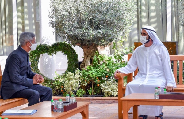 Sheikh Mohammed Bin Rashid Al Maktoum, vice president, prime minister and ruler of Dubai, on Sunday met with Indian Minister of External Affairs Subrahmanyam Jaishankar,