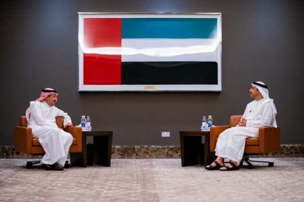  Saudi Arabia’s Deputy Foreign Minister Waleed Al-Khuraiji was received by Foreign Minister of the United Arab Emirates Sheikh Abdullah bin Zayed Al Nahyan here on Sunday. — WAM photos
