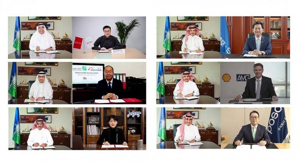 Aramco has signed virtual MoUs with Shell & AMG Recycling BV (AMG) from the Netherlands; Chinese firms Suzhou XDM, Shen Gong, Xinfoo and SUPCON; and Posco from South Korea.
