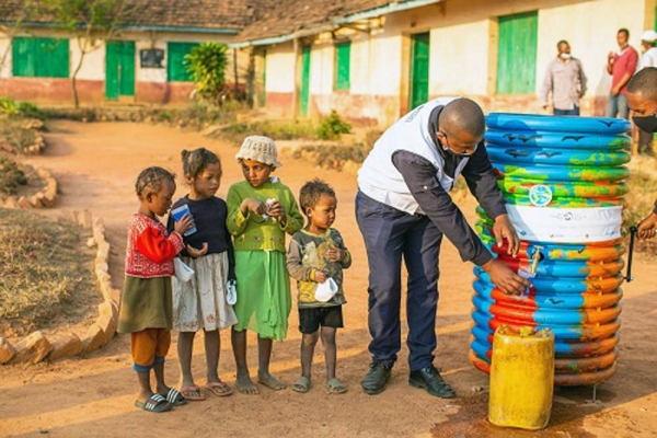 The UAE-driven humanitarian initiative; 20by2020, recently installed ‘Safe Water Cube’ fountains across five rural areas of Madagascar. — courtesy AETOSWire
