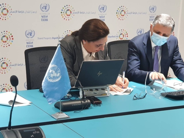 The agreement was signed by SPDRY General Supervisor Ambassador Mohammad Bin Saeed Al Jaber and undersecretary-general of ESCWA Dr. Rola Dashti on Monday. — Courtesy photos