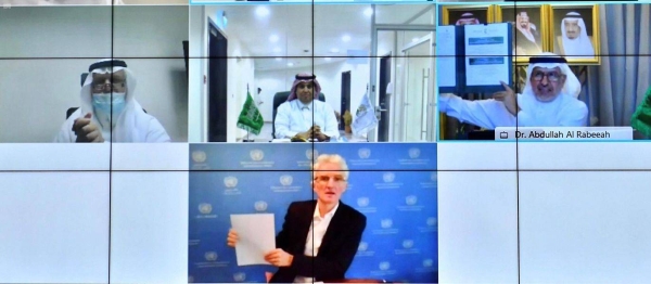 The King Salman Humanitarian Aid and Relief Center (KSrelief) has signed a joint agreement worth $12 million with the United Nations Office for the Coordination of Humanitarian Affairs (OCHA) to support the humanitarian response plan in Yemen. — SPA photos
