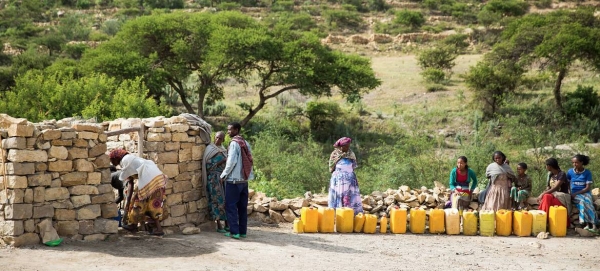 Families fetch water from a UNICEF supported well in Kilte Awlalo in the Tigray region of Ethiopia in this file picture. — Courtesy photo