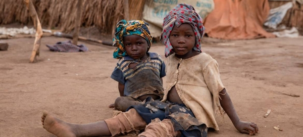 Two boys at the Loda IDP camp in Ituri, Democratic Republic of the Congo. The camp houses around 1,500 under-17 children but has no school or child safe spaces. — Courtesy photo