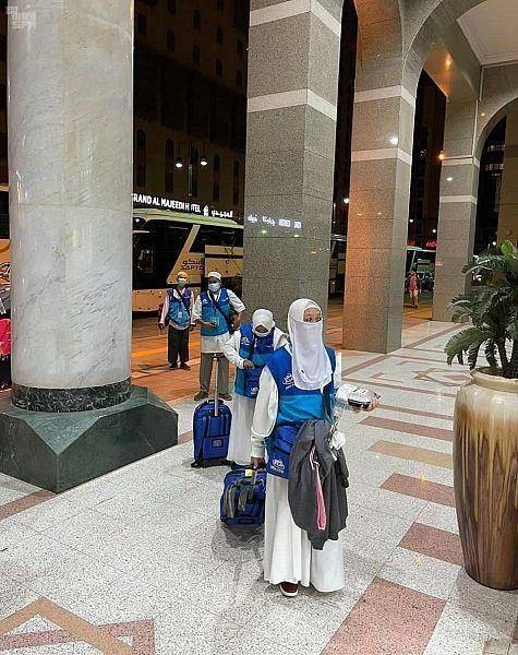 The first batch of Umrah performers from abroad arrived in Madinah on Monday, including 135 visitors from Indonesia amid precautionary measures and health protocols to prevent the spread of coronavirus. — SPA photo