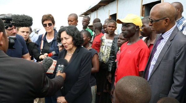 
Special Representative of the United Nations Secretary General in the Democratic Republic of the Congo Leila Zerrougui visits Beni in North Kivu Province in November 2020. — courtesy MONUSCO/Michael Ali