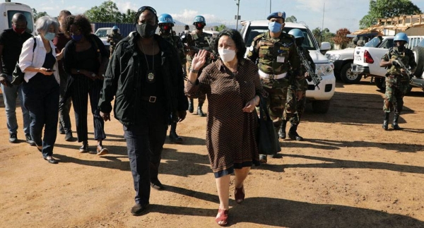 
Special Representative of the United Nations Secretary General in the Democratic Republic of the Congo Leila Zerrougui visits Beni in North Kivu Province in November 2020. — courtesy MONUSCO/Michael Ali