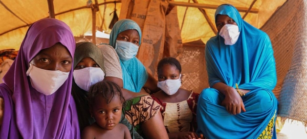 Migrant women and their children quarantine at a site in Niamey, Niger. — Courtesy photo