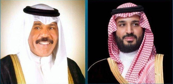  Custodian of the Two Holy Mosques King Salman and Crown Prince Muhammad Bin Salman made separate telephone calls on Tuesday to Kuwait’s Emir Sheikh Nawaf Al-Ahmed Al-Jaber Al-Sabah. — SPA photos