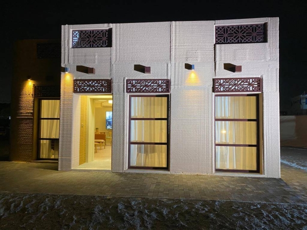  Hussain Al Mahmoudi, CEO of Sharjah Research Technology and Innovation Park (SRTI Park), announced the inauguration of the first house built in the region with 3D printing technologies with traditional architecture on the complex grounds, expressing his happiness with this achievement. — WAM photos