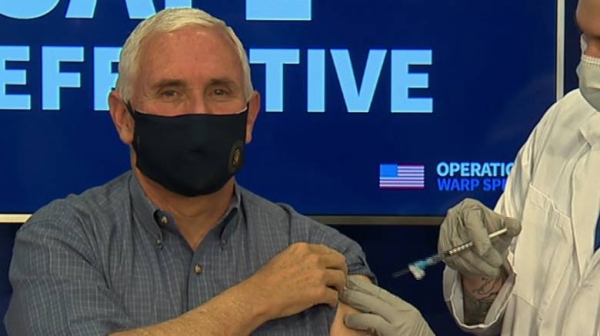 US Vice President Mike Pence received the coronavirus vaccine on Friday morning — an on-camera event that the Trump administration says is part of federal efforts to build confidence among the public in the vaccine's safety and efficacy. — Courtesy photo