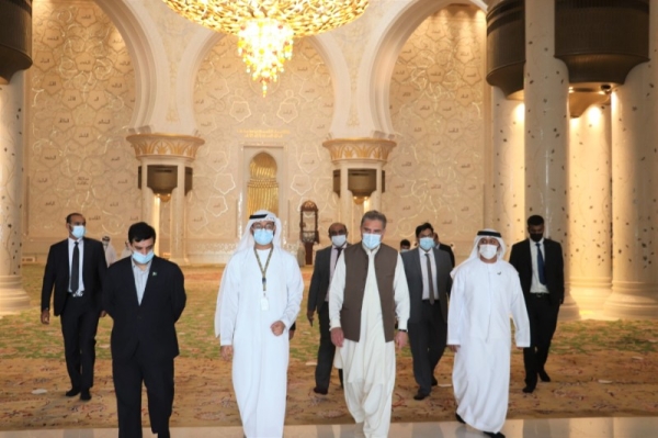 Pakistan's Foreign Minister Shah Mahmood Qureshi visited the Sheikh Zayed Grand Mosque as part of his official visit to the United Arab Emirates. He was accompanied by Hamad Obaid Ibrahim Salem Al-Zaabi, the UAE ambassador to Pakistan. — WAM photos