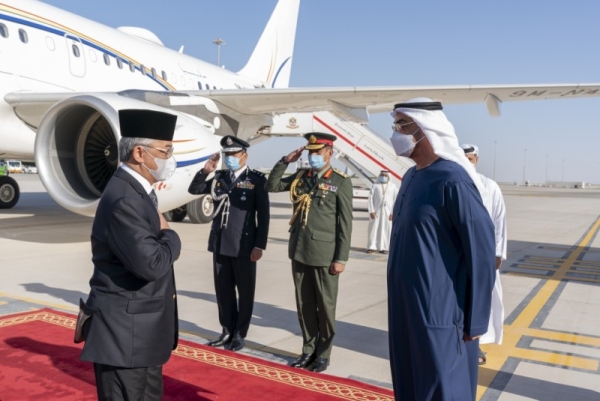 King of Malaysia Sultan Abdullah Sultan Ahmad Shah arrived in the United Arab Emirates on Friday on a three-day official visit. — WAM photos