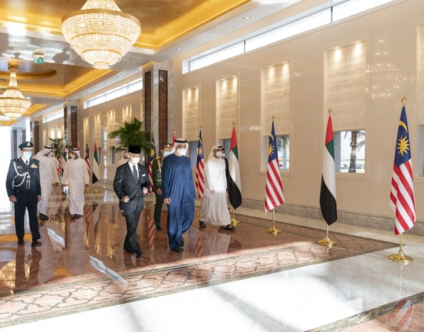King of Malaysia Sultan Abdullah Sultan Ahmad Shah arrived in the United Arab Emirates on Friday on a three-day official visit. — WAM photos