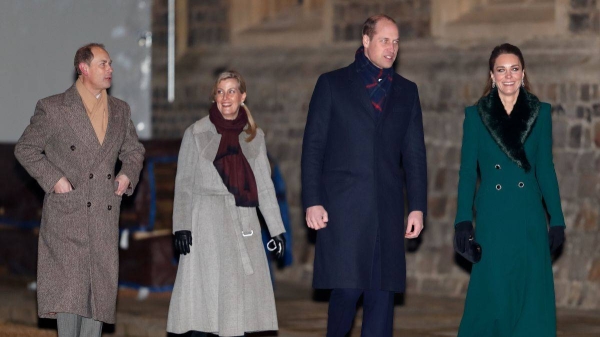 Prince Edward, Earl of Wessex; Sophie, Countess of Wessex; Prince William, Duke of Cambridge; and Catherine, Duchess of Cambridge pictured in Windsor on Dec. 8. — Courtesy photo