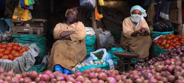 Street vendors sell vegetables at a market in Addis Ababa, Ethiopia, in this file courtesy photo. 