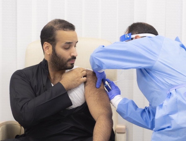 Crown Prince Muhammad Bin Salman receives COVID-19 vaccine. — SPA photo