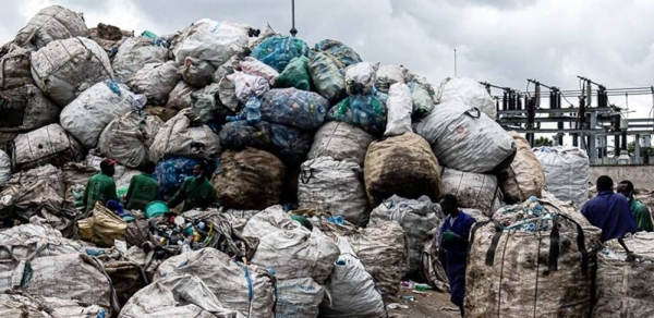 Low-cost construction materials made of recycled plastic waste and sand is being sustainably manufactured in Kenya by Gjenge Makers. — courtesy UNEP