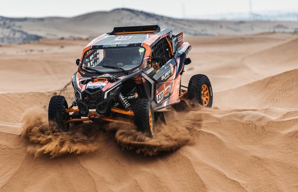 Austin Jones at his Dakar shakedown.