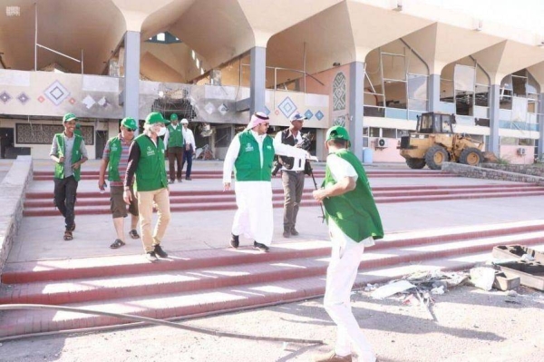 The Saudi Development and Reconstruction Program for Yemen (SDRPY) has stepped up its efforts to renovate the Aden International Airport which was hit on Wednesday by a terrorist attack carried by Iran-backed Houthi militia. — SPA photos