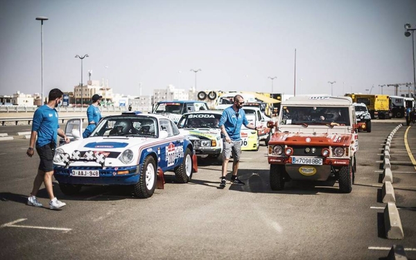 Jeddah Governor Prince Mishaal Bin Majid at the  King Abdullah Sports City on Saturday during the formal opening ceremony of the Saudi Dakar Rally 2021, before the official start of the race on Sunday.