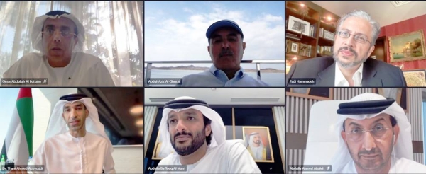 Members of the UAE Ministry of Economy and Family Business Council Gulf during the virtual meeting.