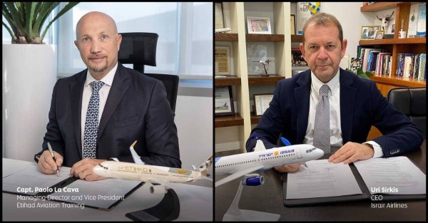  Etihad Aviation Training (EAT) has signed a contract with Israeli Israir Airlines to offer Full-Flight Simulator pilot training for Israir Airlines’ Airbus A320 pilots. — WAM photo