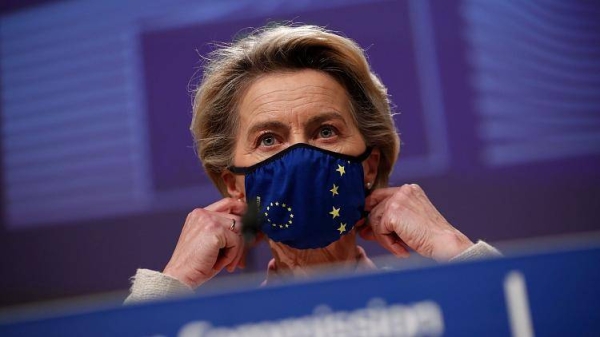 European Commission president Ursula von der Leyen gave an update on the vaccination program in the bloc amid criticism that too few jabs were purchased, and that the rollout has been too slow. — Courtesy photo