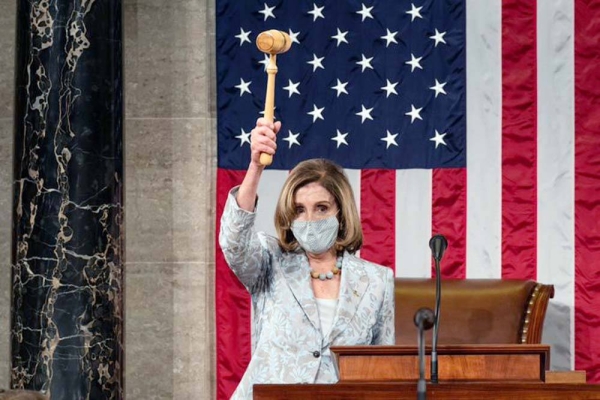 House Speaker Nancy Pelosi in action while Congress is in session.
