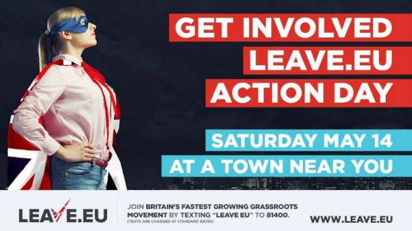 A campaign poster from the official Leave.EU campaign. [Leave.EU/Facebook]