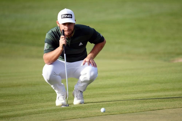 Dustin Johnson of the United States plays his shot from the second tee during the final round of the Sentry Tournament Of Champions at the Kapalua Plantation Course on Jan. 10, 2021 in Kapalua, Hawaii. (Photo by Gregory Shamus)