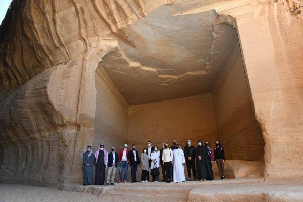 During her visit, the Bulgarian minister toured a number of tourist destinations across the Kingdom, including Salwa Palace in Al-Dir'iyah and Mada'in Saleh in AlUla. — SPA photos