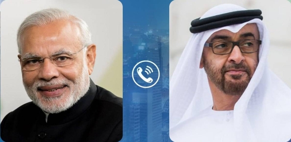 Indian Prime Minister Narendra Modi and Abu Dhabi Crown Prince held talks over the phone on Thursday. — WAM photo