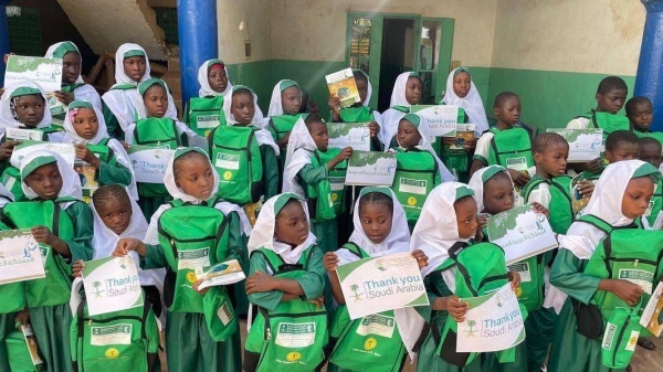 The King Salman Humanitarian Aid and Relief Center (KSrelief) launched on Thursday a project to support basic education completion for children in Mali. — SPA photos