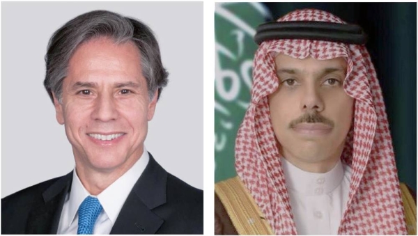 Foreign Minister Prince Faisal Bin Farhan received on Friday a phone call from the US Secretary of State Antony Blinken, and the two ministers discussed common challenges and the historical strategic relationship ties between Washington and Riyadh.