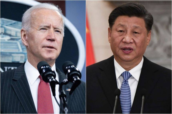 US President Joe Biden, left, spoke with China's President Xi Jinping late Wednesday, according to a senior administration official, their first call since Biden took office. — Courtesy photo