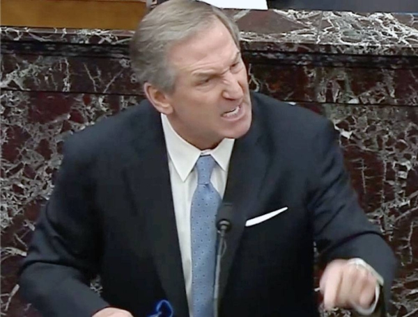 Donald Trump's attorney Michael van der Veen in the ongoing impeachment trial in the Senate.