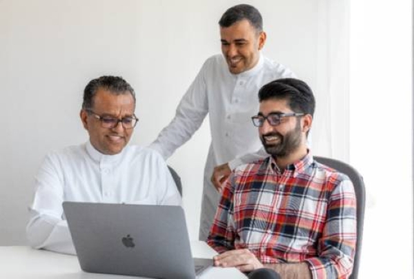 Three of the four co-founders of Hazen.ai, a Saudi maker of intelligent traffic systems. From left: Dr Saleh Basalamah, Dr Anas Basalamah and Muhammad Khurram Amin. Not pictured: Sohaib Khan, CEO and Co-Founder.