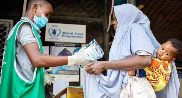 World Food Program food distribution in Somalia during the COVID-19 pandemic. — courtesy WFP/Ismail Taxta