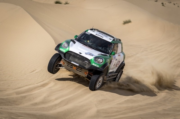 Saudi Arabia’s Yazeed Al Rajhi dominated the opening leg of the Dubai International Baja with a stunning drive today while UAE-based South African rider Aaron Mare moved within reach of back-to-back bike victories as the rally entered the motorsport record books. — WAM photos