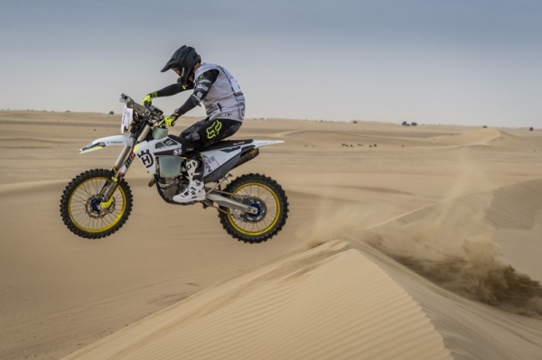 Saudi Arabia’s Yazeed Al Rajhi dominated the opening leg of the Dubai International Baja with a stunning drive today while UAE-based South African rider Aaron Mare moved within reach of back-to-back bike victories as the rally entered the motorsport record books. — WAM photos