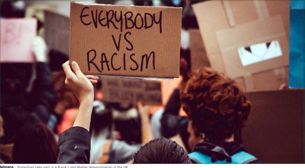 Protestors take part in a Black Lives Matter demonstration in the UK. — courtesy Unsplash/Arthur Edelmans