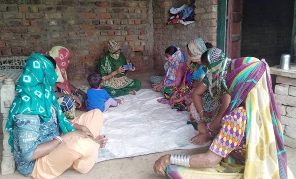 Women artisans from Barara village in Gujarat’s Patan district doing traditional embroidery. — courtesy Self Employed Women’s Association (SEWA)