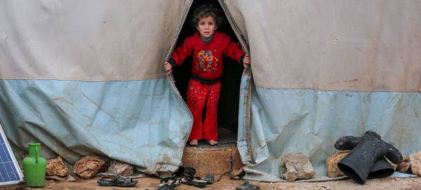 A child living in an IDP camp in northwestern Syria is seen in this file courtesy photo.