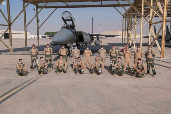 The Royal Saudi Air Forces (RSAF) combat aircraft arrived on Friday at Al-Dhafra Air Base in the United Arab Emirates to participate in the Exercise Desert Flag 2021.
