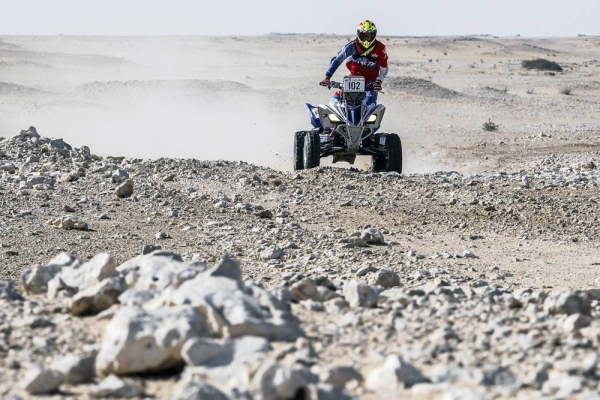 Aleksandr Maksimov in action in Qatar on a quad.