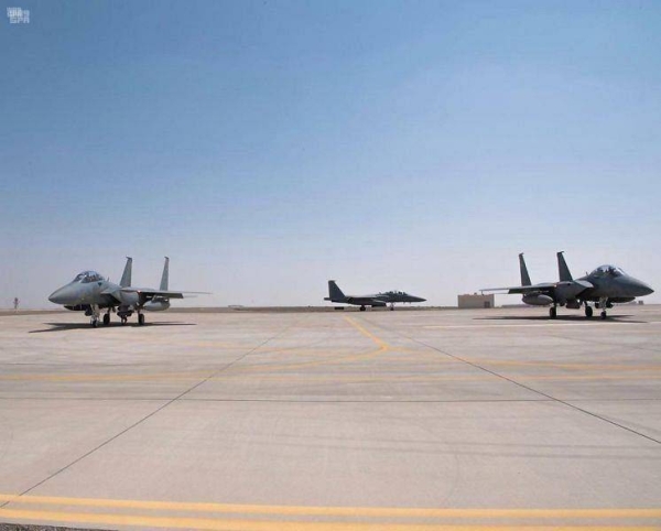 The RSAF is taking part in the Desert Flag 2021 exercises with F15-SA fighter jets, and all air and technical crews. — SPA photos