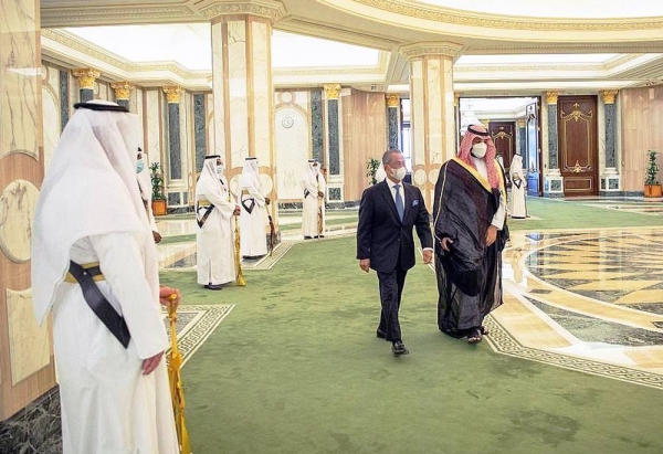 Crown Prince Muhammad Bin Salman, deputy prime minister and minister of defense, met with the visiting Prime Minister of Malaysia Muhyiddin Yassin  in Riyadh on Tuesday.
